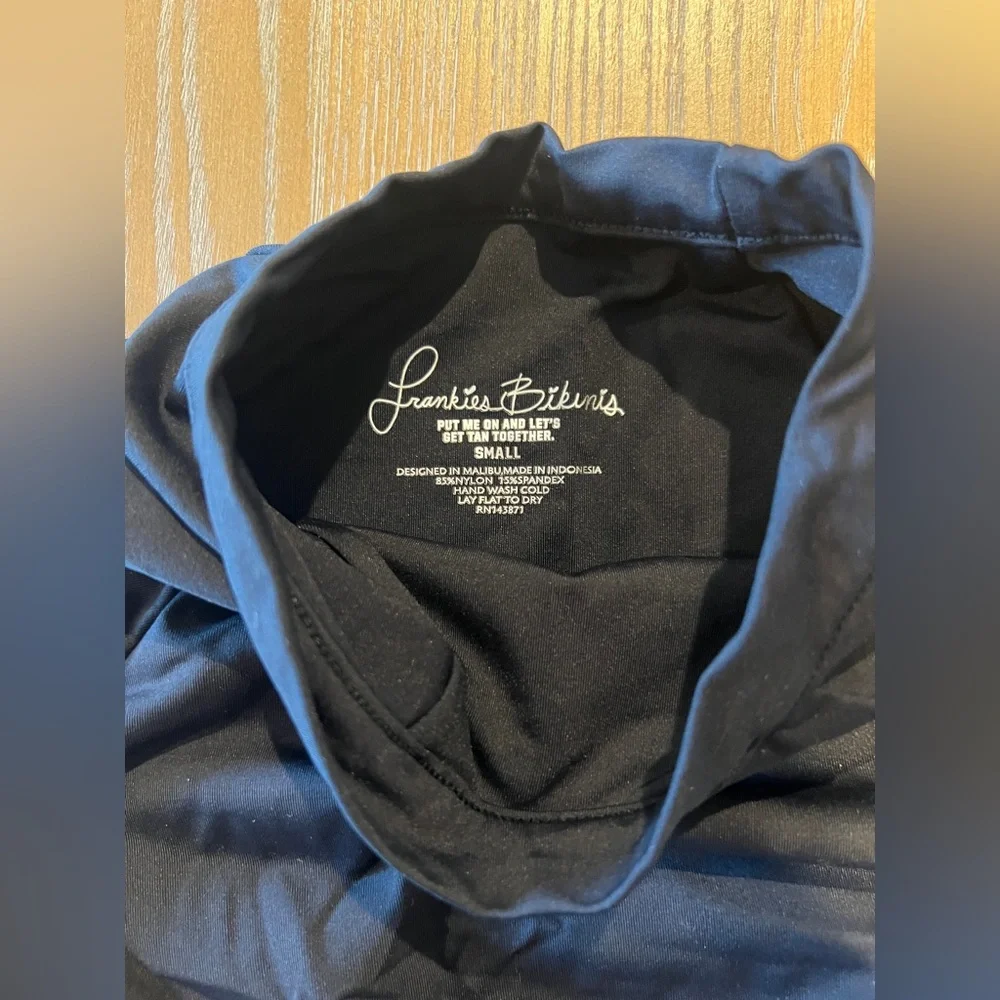 Frankie’s Bikinis Black Bathing Suit Top